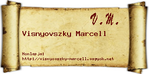 Visnyovszky Marcell névjegykártya